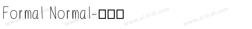 Formal Normal字体转换